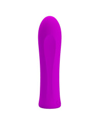 VIBRADOR RECARGABLE 12 VELOCIDADES SILICONA VIOLETA DE LA MARCA PRETTY LOVE FLIRTATION