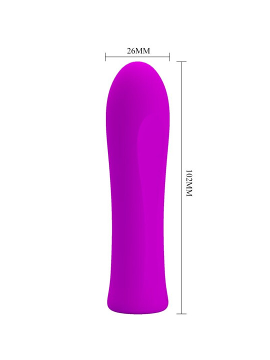 VIBRADOR RECARGABLE 12 VELOCIDADES SILICONA VIOLETA DE LA MARCA PRETTY LOVE FLIRTATION