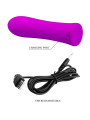 VIBRADOR RECARGABLE 12 VELOCIDADES SILICONA VIOLETA DE LA MARCA PRETTY LOVE FLIRTATION