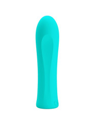 VIBRADOR RECARGABLE 12 MODOS SILICONA VERDE AGUA DE LA MARCA PRETTY LOVE FLIRTATION