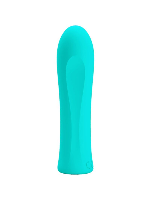 VIBRADOR RECARGABLE 12 MODOS SILICONA VERDE AGUA DE LA MARCA PRETTY LOVE FLIRTATION