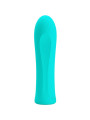 VIBRADOR RECARGABLE 12 MODOS SILICONA VERDE AGUA DE LA MARCA PRETTY LOVE FLIRTATION