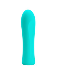 VIBRADOR RECARGABLE 12 MODOS SILICONA VERDE AGUA DE LA MARCA PRETTY LOVE FLIRTATION
