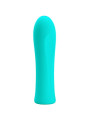 VIBRADOR RECARGABLE 12 MODOS SILICONA VERDE AGUA DE LA MARCA PRETTY LOVE FLIRTATION