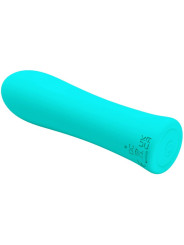 VIBRADOR RECARGABLE 12 MODOS SILICONA VERDE AGUA DE LA MARCA PRETTY LOVE FLIRTATION