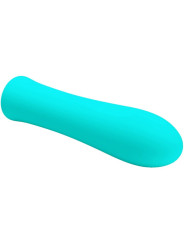 VIBRADOR RECARGABLE 12 MODOS SILICONA VERDE AGUA DE LA MARCA PRETTY LOVE FLIRTATION