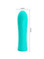 VIBRADOR RECARGABLE 12 MODOS SILICONA VERDE AGUA DE LA MARCA PRETTY LOVE FLIRTATION