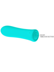 VIBRADOR RECARGABLE 12 MODOS SILICONA VERDE AGUA DE LA MARCA PRETTY LOVE FLIRTATION