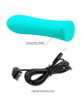 VIBRADOR RECARGABLE 12 MODOS SILICONA VERDE AGUA DE LA MARCA PRETTY LOVE FLIRTATION