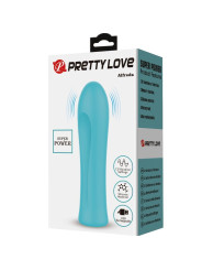 VIBRADOR RECARGABLE 12 MODOS SILICONA VERDE AGUA DE LA MARCA PRETTY LOVE FLIRTATION