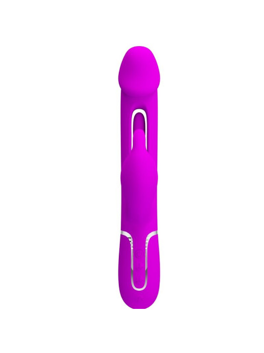 VIBRADOR RABBIT 3 EN 1 CON LENGUA Y VIBRACIÓN INTENSA DE LA MARCA PRETTY LOVE FLIRTATION