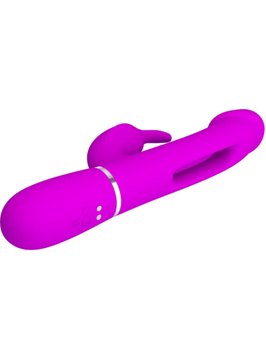 VIBRADOR RABBIT 3 EN 1 CON LENGUA Y VIBRACIÓN INTENSA DE LA MARCA PRETTY LOVE FLIRTATION