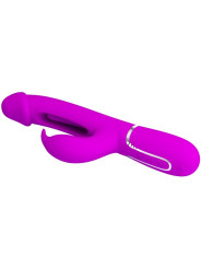 VIBRADOR RABBIT 3 EN 1 CON LENGUA Y VIBRACIÓN INTENSA DE LA MARCA PRETTY LOVE FLIRTATION
