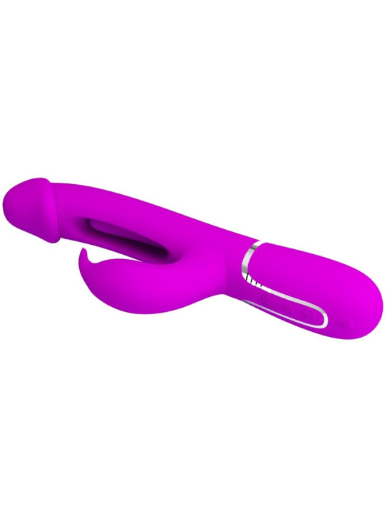 VIBRADOR RABBIT 3 EN 1 CON LENGUA Y VIBRACIÓN INTENSA DE LA MARCA PRETTY LOVE FLIRTATION