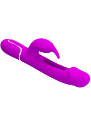 VIBRADOR RABBIT 3 EN 1 CON LENGUA Y VIBRACIÓN INTENSA DE LA MARCA PRETTY LOVE FLIRTATION