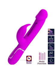 VIBRADOR RABBIT 3 EN 1 CON LENGUA Y VIBRACIÓN INTENSA DE LA MARCA PRETTY LOVE FLIRTATION