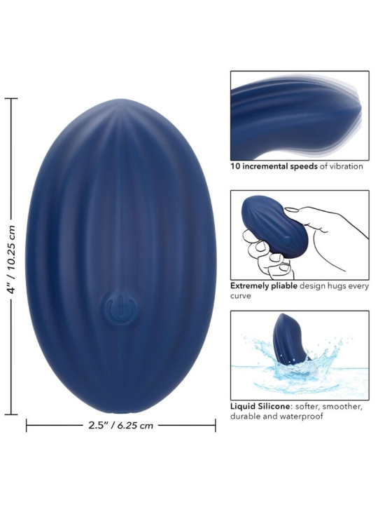 MASAJEADOR VIBRADOR CASHMERE VELVET CURVE AZUL DE LA MARCA CALEXOTICS
