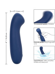 MASAGEADOR SATIN G AZUL SILICONA LÍQUIDA 10 VELOCIDADES DE LA MARCA CALEXOTICS