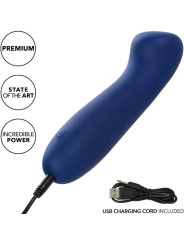 MASAGEADOR SATIN G AZUL SILICONA LÍQUIDA 10 VELOCIDADES DE LA MARCA CALEXOTICS