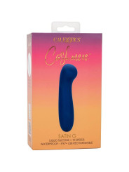 MASAGEADOR SATIN G AZUL SILICONA LÍQUIDA 10 VELOCIDADES DE LA MARCA CALEXOTICS