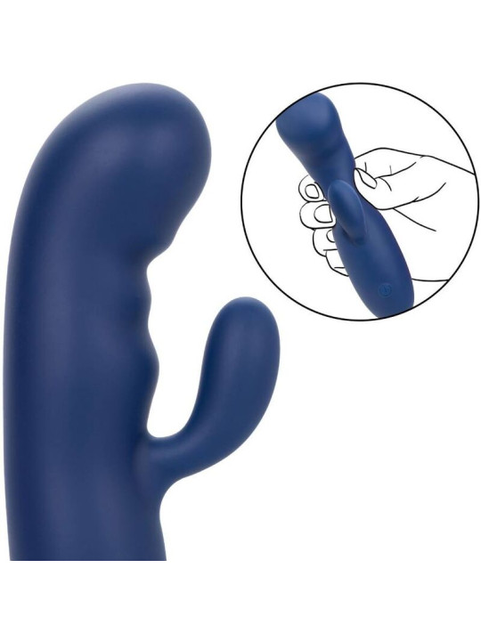 MASAJEASTOR DUAL CASHMERE SILK AZUL - 10 VELOCIDADES DE LA MARCA CALEXOTICS
