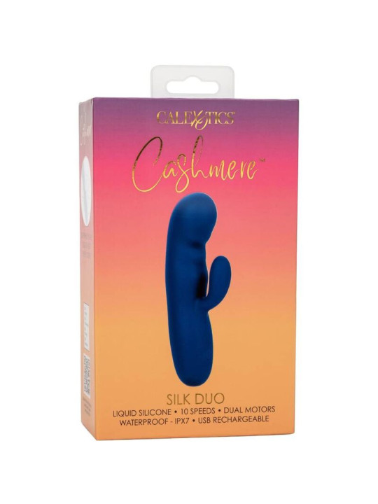 MASAJEASTOR DUAL CASHMERE SILK AZUL - 10 VELOCIDADES DE LA MARCA CALEXOTICS