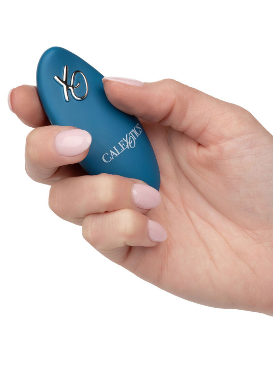 MASAJEADOR DUAL RIDER CONTROL REMOTO 12 VIBRACIONES AZUL DE LA MARCA CALEXOTICS