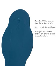 MASAJEADOR DUAL RIDER CONTROL REMOTO 12 VIBRACIONES AZUL DE LA MARCA CALEXOTICS