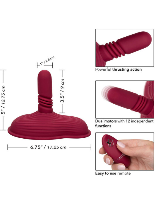 MASAJEADOR DUAL RIDER CONTROL REMOTO 12 MODOS ROJO DE LA MARCA CALEXOTICS
