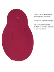 MASAJEADOR DUAL RIDER CONTROL REMOTO 12 MODOS ROJO DE LA MARCA CALEXOTICS