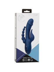 VIBRADOR TRIPLE ESTIMULACIÓN AZUL RECARGABLE DE LA MARCA CALEXOTICS