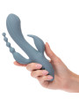 VIBRADOR TRIPLE ACCIÓN CON ESTIMULADOR Y COLA DE LA MARCA CALEXOTICS