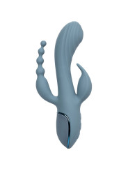 VIBRADOR TRIPLE ACCIÓN CON ESTIMULADOR Y COLA DE LA MARCA CALEXOTICS