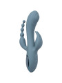 VIBRADOR TRIPLE ACCIÓN CON ESTIMULADOR Y COLA DE LA MARCA CALEXOTICS