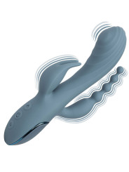 VIBRADOR TRIPLE ACCIÓN CON ESTIMULADOR Y COLA DE LA MARCA CALEXOTICS