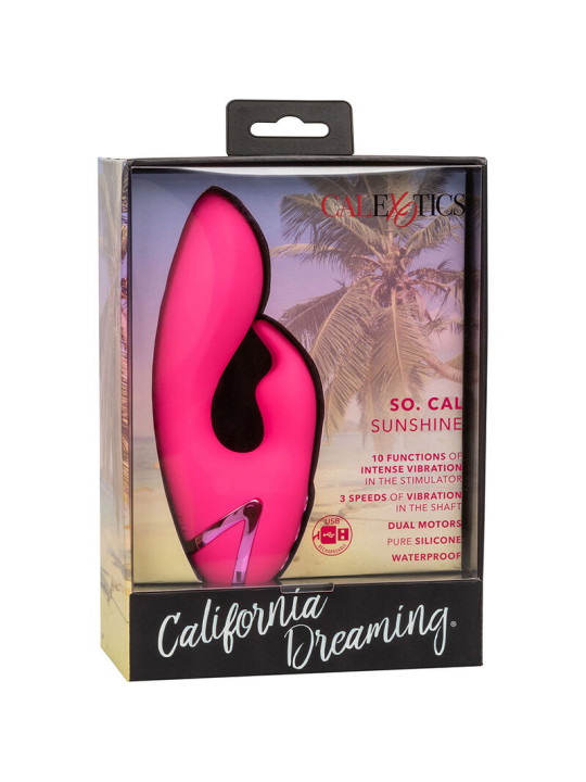 VIBRADOR RABBIT DUAL MOTOR SILICONA PREMIUM CALIFORNIA DREAMING DE LA MARCA CALEXOTICS