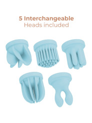 ESTIMULADOR CLITORIS CARESS CON 5 CABEZALES INTERCAMBIABLES DE LA MARCA ADRIEN LASTIC