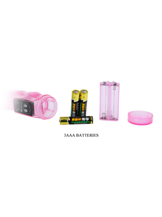 VIBRADOR GELATINA 12 MODOS DUAL CLITORIS Y PUNTO G DE LA MARCA BAILE ROTATIONS