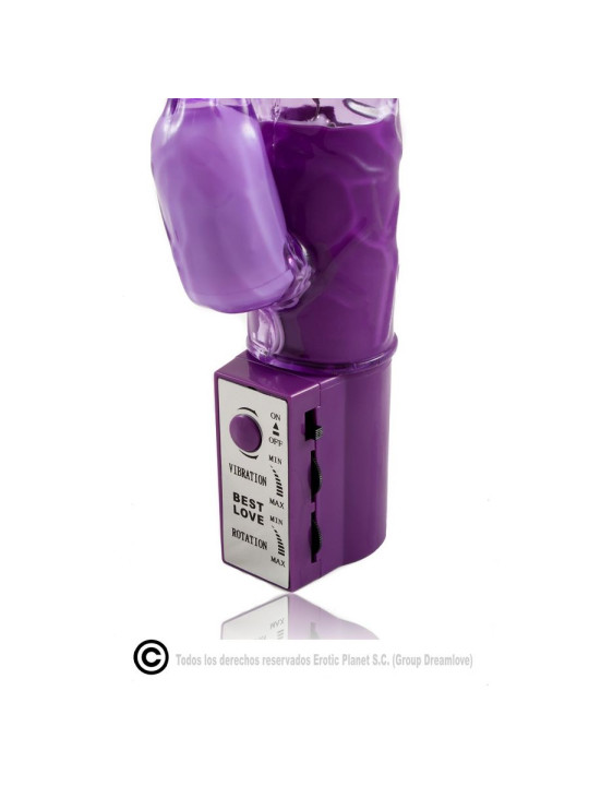 VIBRADOR ROTADOR RABBIT LILA CON ESTIMULACIÓN CLITORAL DE LA MARCA BAILE ROTATIONS