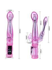 VIBRADOR GELATINA CON ESTIMULADOR ANAL Y 6 MODOS DE LA MARCA BAILE VIBRATORS