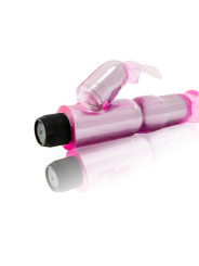 VIBRADOR DUAL CLITORIS Y PENE TEXTURADO ROSA DE LA MARCA BAILE VIBRATORS