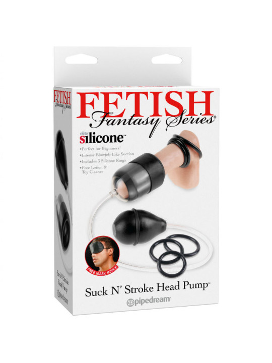SUCCIONADOR GLANDE CON ANILLOS ESTIMULANTES DE LA MARCA FETISH FANTASY SERIES