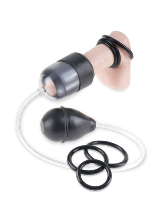 SUCCIONADOR GLANDE CON ANILLOS ESTIMULANTES DE LA MARCA FETISH FANTASY SERIES