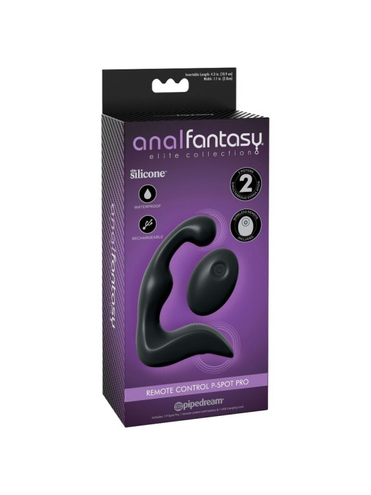 MASAJEADOR PROSTÁTICO REMOTO 9 MODOS SILICONA ELITE DE LA MARCA ANAL FANTASY ELITE COLLECTION