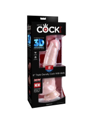 DILDO REALISTA TRIPLE DENSIDAD 18 CM VENTOSA DE LA MARCA KING COCK PLUS