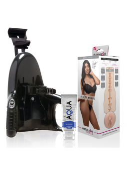 FLESHLIGHT VIOLET MYERS WAIFU + UNIVERSAL LAUNCH + LUBRICANTE AQUA DE LA MARCA FLESHLIGHT GIRLS