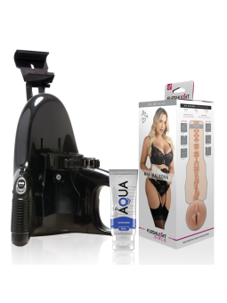 FLESHLIGHT MIA MALKOVA VAGINA LVL UP + UNIVERSAL LAUNCH + LUBRICANTE DE LA MARCA FLESHLIGHT GIRLS