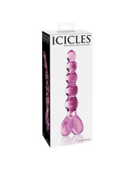 MASAJEADOR DE VIDRIO CON FORMA DE CORAZÓN PARA ESTIMULACIÓN ÍNTIMA DE LA MARCA ICICLES