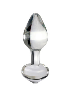 PLUG ANAL DE VIDRIO TRANSPARENTE CON ESTIMULACIÓN P-PUNTO DE LA MARCA ICICLES