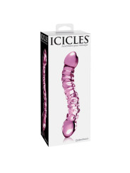 MASAGEADOR DE VIDRIO DOBLE PUNTA - ESTIMULACIÓN G/P-SPOT DE LA MARCA ICICLES
